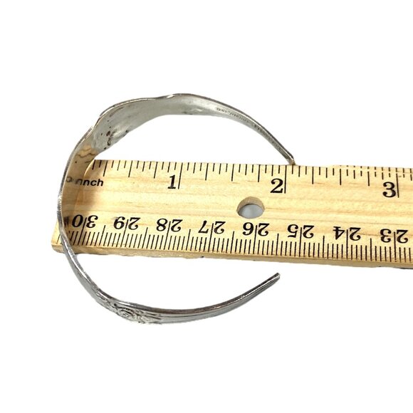 Oneida Bracelet S/M Silver Plated  Cuff ID Spoon Handle Vanessa Francesca VTG - Picture 9 of 16